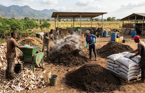 cassava waste organic fertilizer