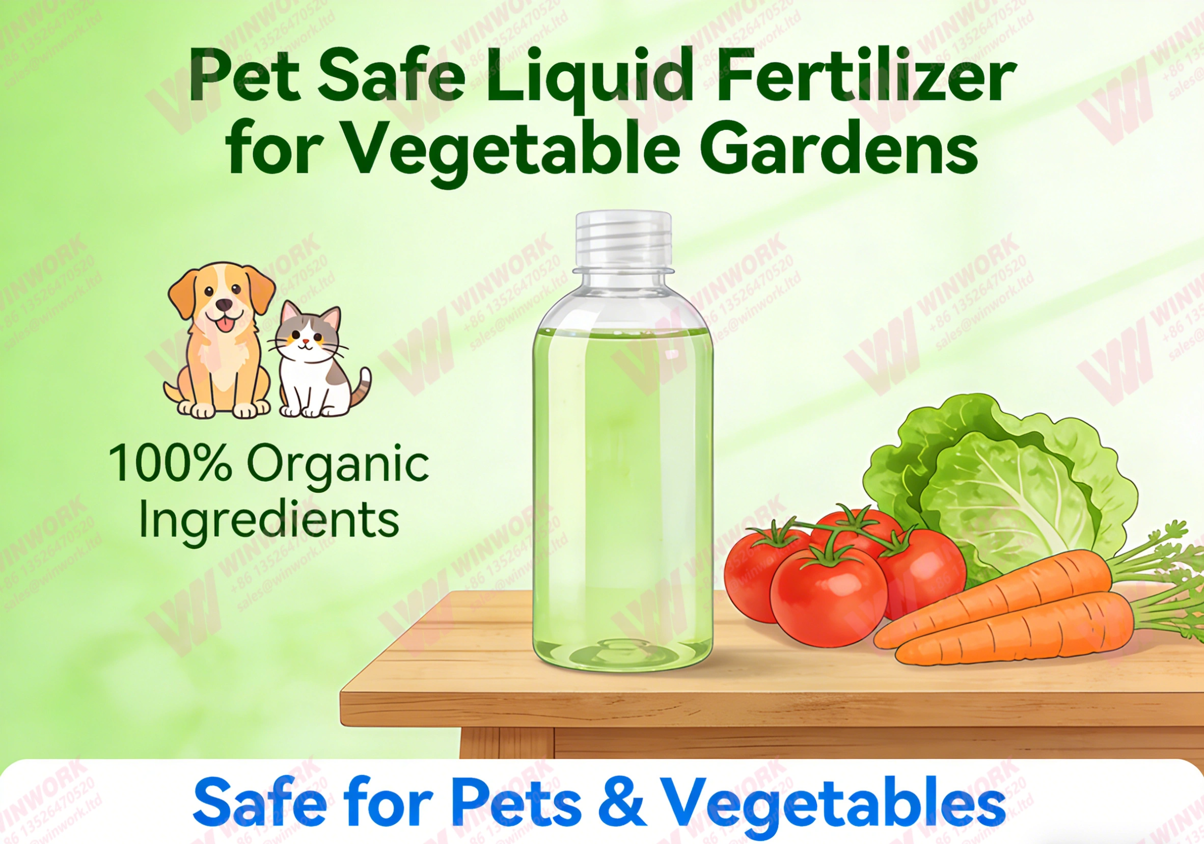 Pet Safe Liquid Fertilizer for Vegetable Gardens – A Green Nutrition Solution That Protects Both Harvest and Pets​