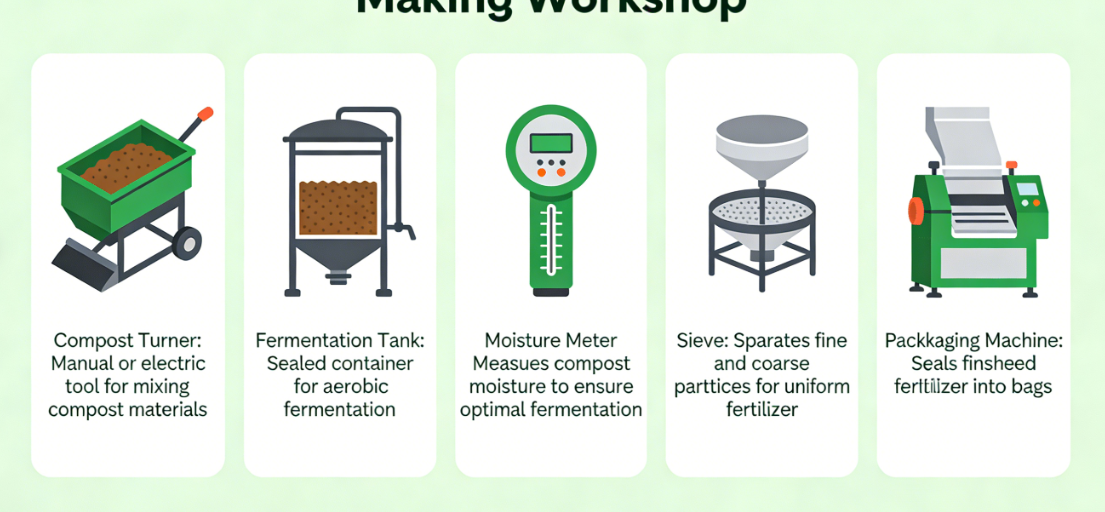 List of Essential Equipment for a One-Person Fertilizer Making Workshop – A Simple Startup Guide for Solo Producers